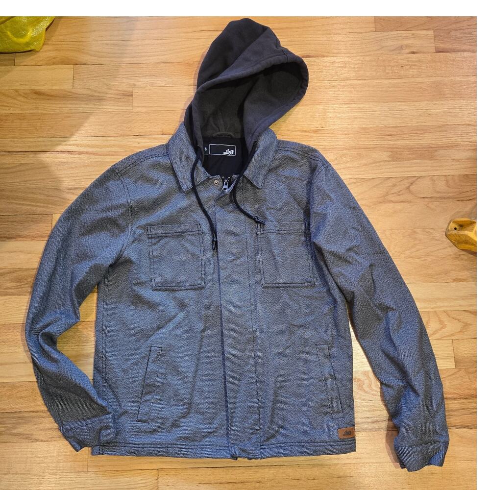 LOST The Billy Mens Jacket sz S gray w/ hood